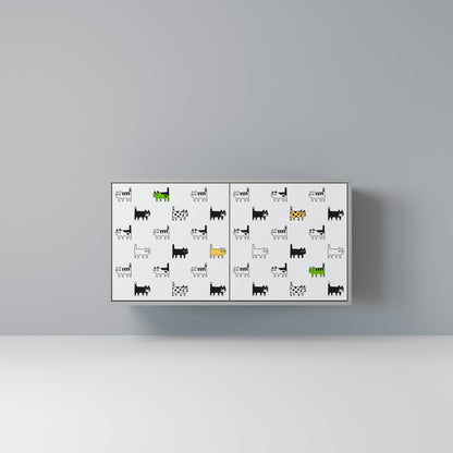 CATS COMPILATION 2-Door Sideboard in Grey Finish