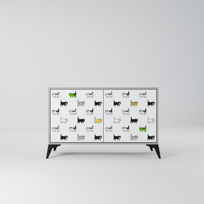 CATS COMPILATION 2-Door Sideboard in Grey Finish