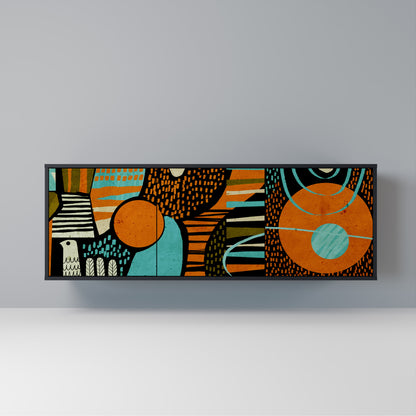 Credenza GEODE GLIMMER a 3 ante con finitura nera
