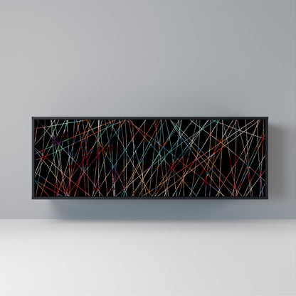 LUMINOUS SNARE Madia a 3 Ante in Finitura Nera