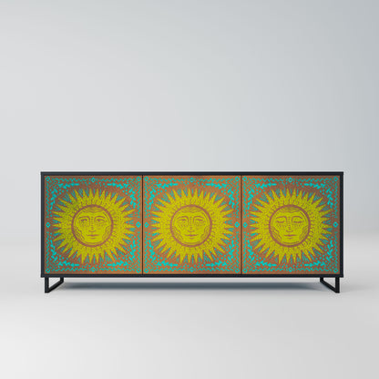 Credenza a 3 ante SUNSHINE EULOGY in finitura nera