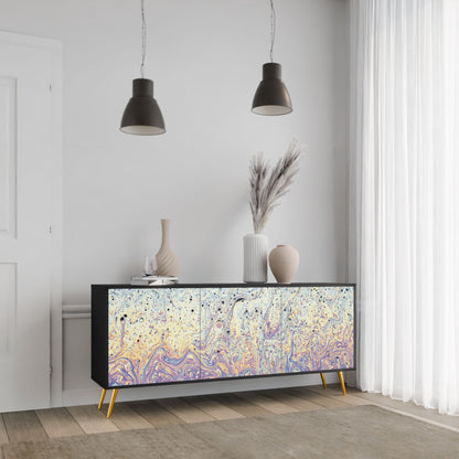 MOSAIC OF COLORS 3-Door Sideboard in Black Finish