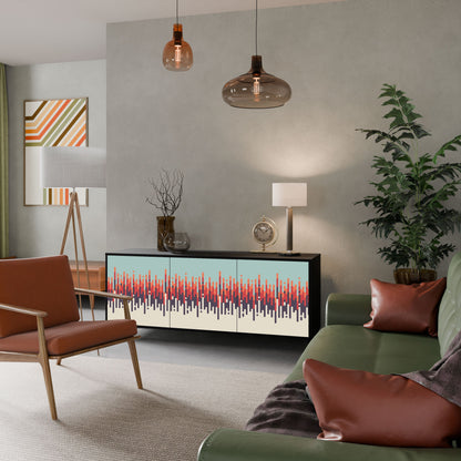 CHROMA CONTOURS 3-Door Sideboard in Black Finish