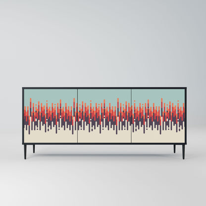 CHROMA CONTOURS 3-Door Sideboard in Black Finish