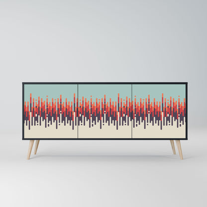 CHROMA CONTOURS 3-Door Sideboard in Black Finish