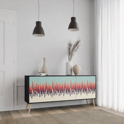 CHROMA CONTOURS 3-Door Sideboard in Black Finish