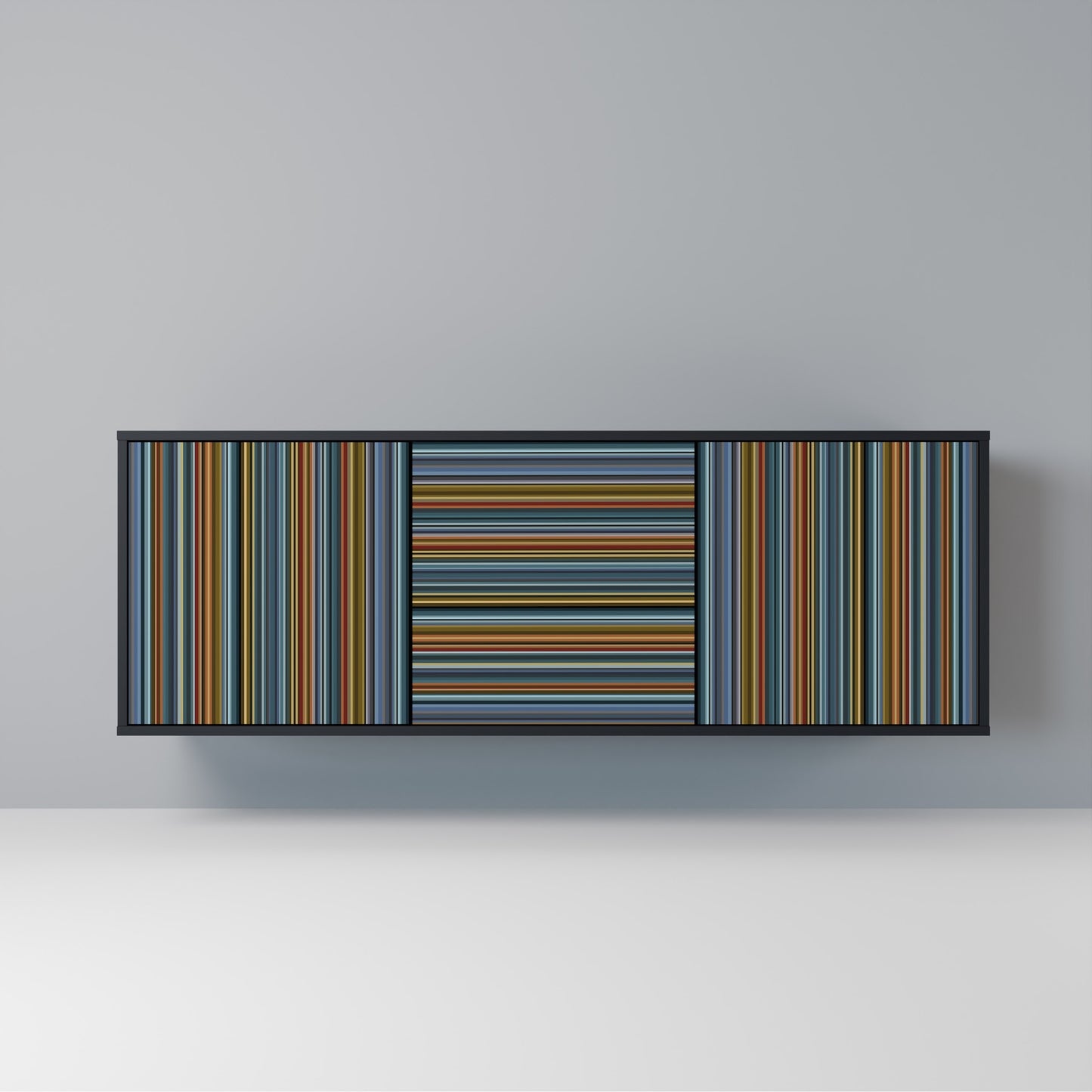 LINEOUT SPECTRUM 3-Door Sideboard in Black Finish