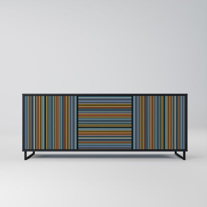 LINEOUT SPECTRUM 3-Door Sideboard in Black Finish