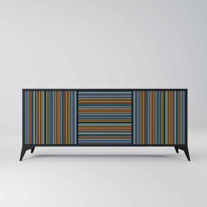 LINEOUT SPECTRUM 3-Door Sideboard in Black Finish