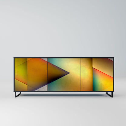 Credenza PIERCING SHARPNESS a 3 ante in finitura nera