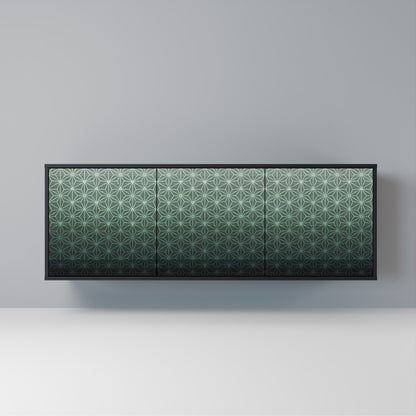 ORNAMENTAL GLIMMER Madia a 3 Ante in Finitura Nera