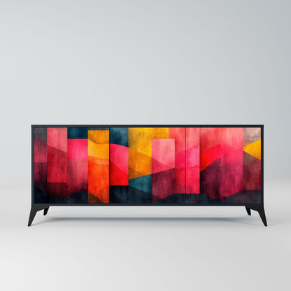 Credenza a 3 ante COLORFUL SOUNDS in finitura nera