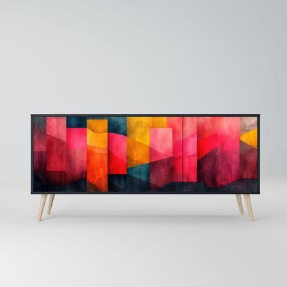 Credenza a 3 ante COLORFUL SOUNDS in finitura nera
