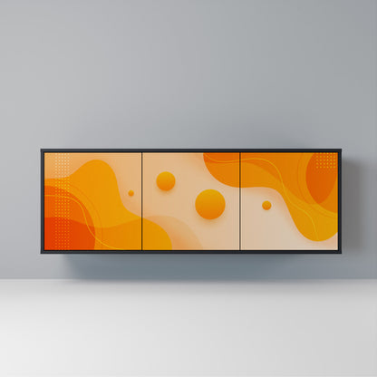 ORANGE ARRANGEMENT Madia a 3 Ante in Finitura Nera