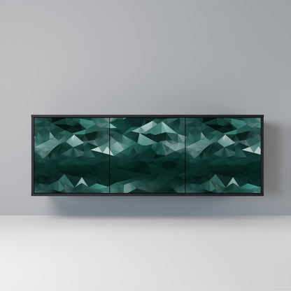 POLYGONAL FLOATING Madia a 3 Ante in Finitura Nera