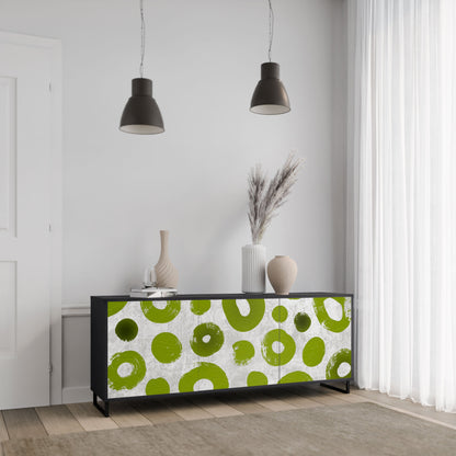 Credenza a 3 ante GREEN RHAPSODY in finitura nera