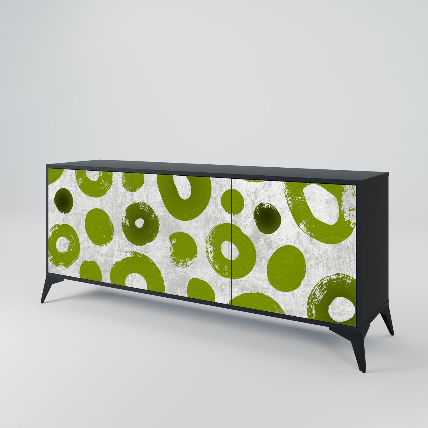 Credenza a 3 ante GREEN RHAPSODY in finitura nera