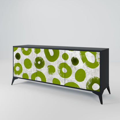 Credenza a 3 ante GREEN RHAPSODY in finitura nera