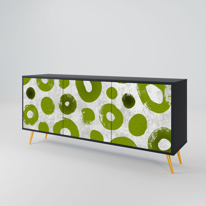 Credenza a 3 ante GREEN RHAPSODY in finitura nera