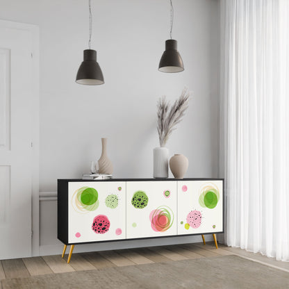 Credenza a 3 ante COLORFUL COSMOS in finitura nera