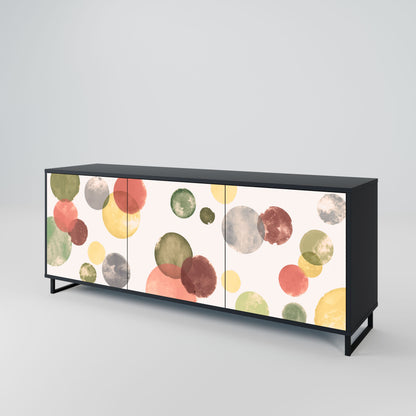 Credenza FLEETING HAPPINESS a 3 ante in finitura nera