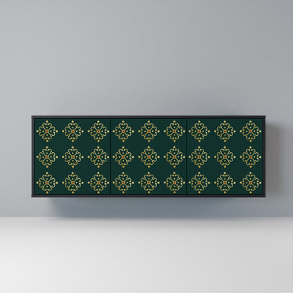 ROYAL MEDALLION Madia a 3 Ante in Finitura Nera