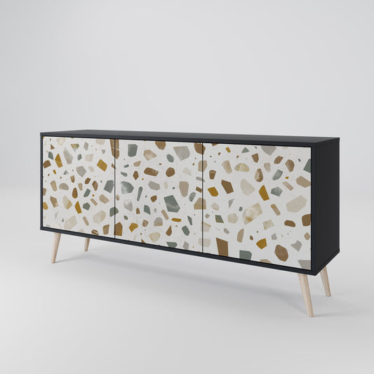 Credenza a 3 ante PIECES OF TOMORROW in finitura nera