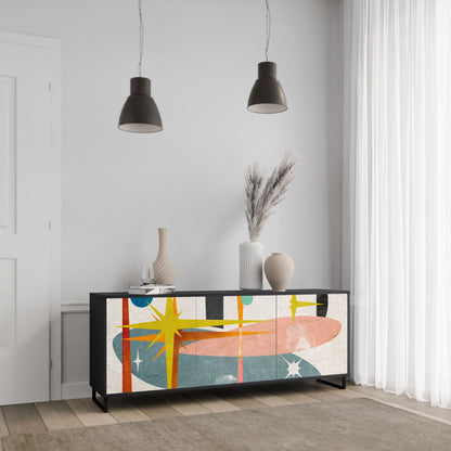 Credenza a 3 ante INTERSTELLAR VIBES in finitura nera