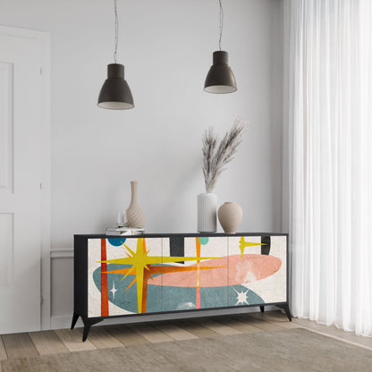 Credenza a 3 ante INTERSTELLAR VIBES in finitura nera