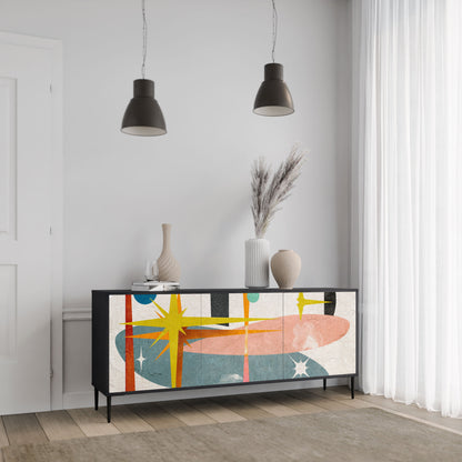Credenza a 3 ante INTERSTELLAR VIBES in finitura nera