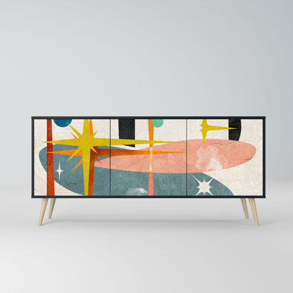 Credenza a 3 ante INTERSTELLAR VIBES in finitura nera