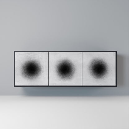 BLACK HOLE Madia a 3 Ante in Finitura Nera