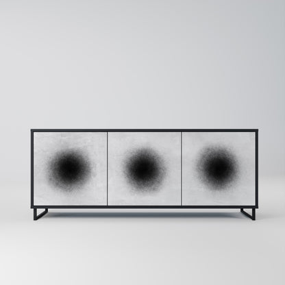 Credenza a 3 ante BLACK HOLE in finitura nera