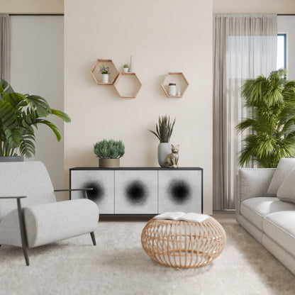 Credenza a 3 ante BLACK HOLE in finitura nera