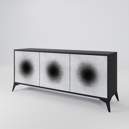 Credenza a 3 ante BLACK HOLE in finitura nera