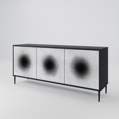 Credenza a 3 ante BLACK HOLE in finitura nera