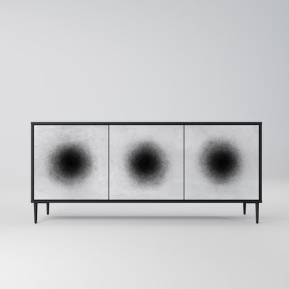 Credenza a 3 ante BLACK HOLE in finitura nera