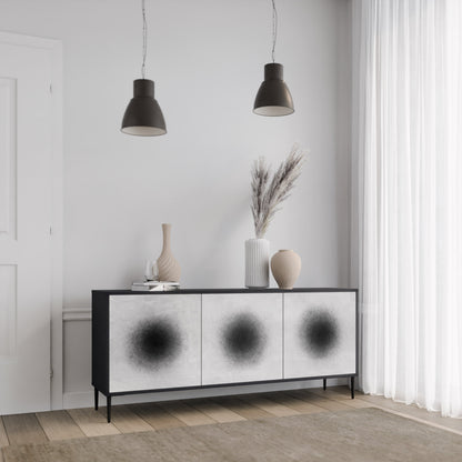 Credenza a 3 ante BLACK HOLE in finitura nera