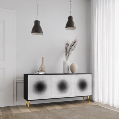 Credenza a 3 ante BLACK HOLE in finitura nera