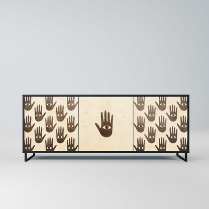 VEDI ALTRO Credenza a 3 ante in finitura nera