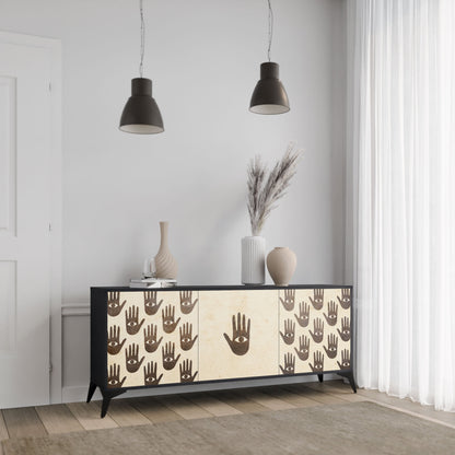 VEDI ALTRO Credenza a 3 ante in finitura nera