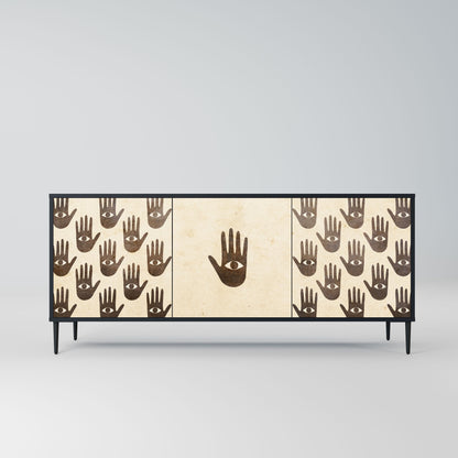 VEDI ALTRO Credenza a 3 ante in finitura nera