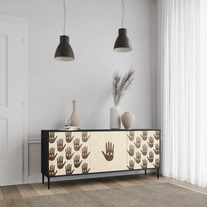 VEDI ALTRO Credenza a 3 ante in finitura nera