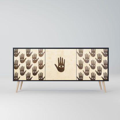 VEDI ALTRO Credenza a 3 ante in finitura nera