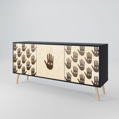 VEDI ALTRO Credenza a 3 ante in finitura nera