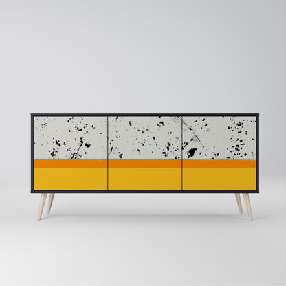 Credenza a 3 ante DYED BY ORANGE in finitura nera