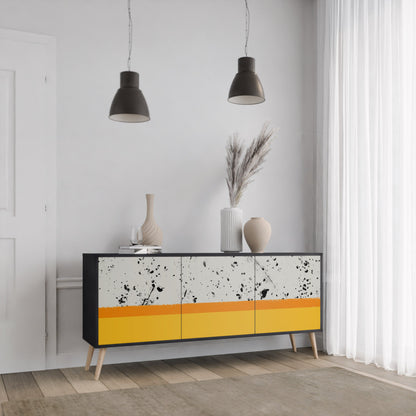 Credenza a 3 ante DYED BY ORANGE in finitura nera