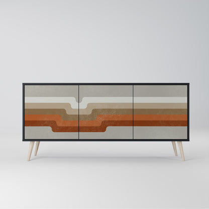 Credenza a 3 ante PECULIAR TRAIL in finitura nera