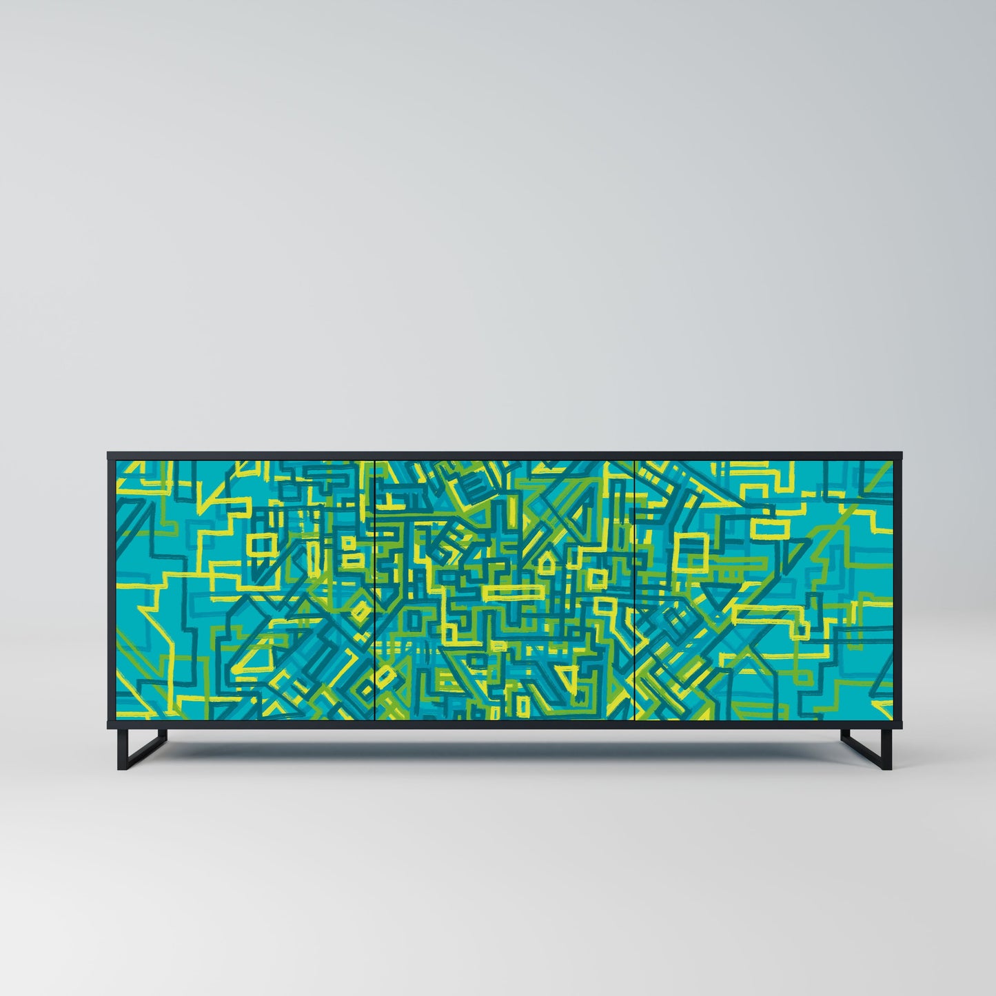 Credenza a 3 ante NOSTALGIC MEMORIES in finitura nera