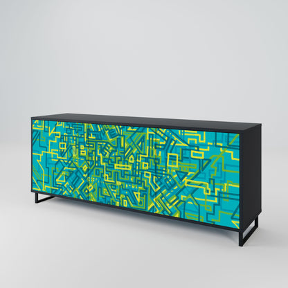 Credenza a 3 ante NOSTALGIC MEMORIES in finitura nera